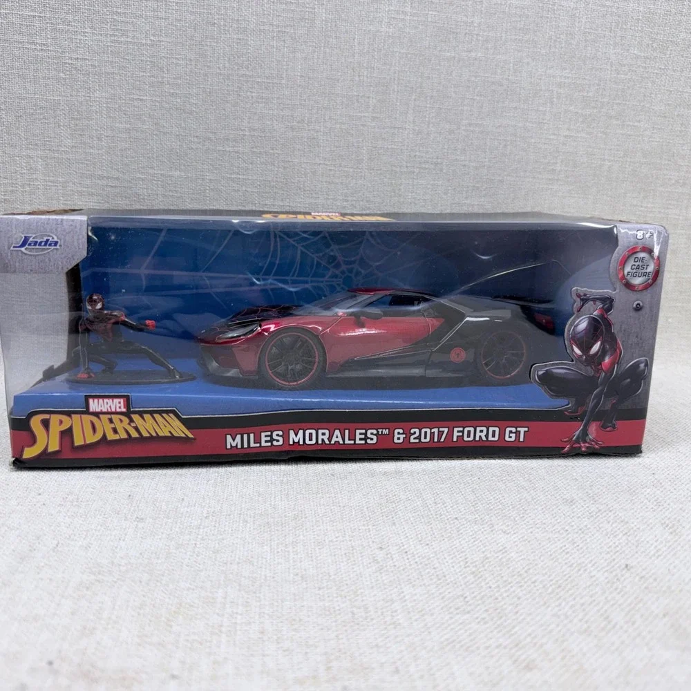 Jada Marvel Spider-Man Miles Morales 2017 Ford GT 1:24 Die-Cast Car and Figure